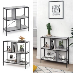 Raumteiler "Fyrk" Beton/Schwarz 80 X 79 Cm Vicco -Möbel Store m2524 02 ol