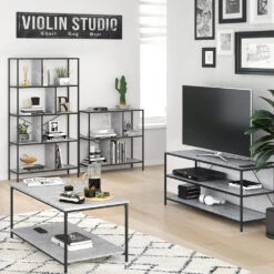 Raumteiler "Fyrk" Beton/Schwarz 80 X 79 Cm Vicco -Möbel Store m2524 04 ol