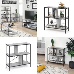 Raumteiler "Fyrk" Beton/Schwarz 80 X 79 Cm Vicco -Möbel Store m2524 08 ol