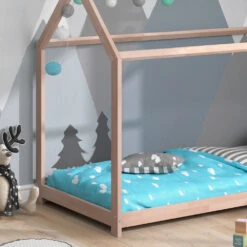 Hausbett "Wiki" Naturholz 90x200 Cm Vitalispa -Möbel Store m2533 05 ol