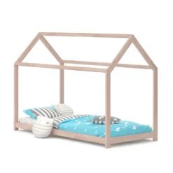 Hausbett "Wiki" Naturholz 90x200 Cm Vitalispa -Möbel Store m2533 07 ol