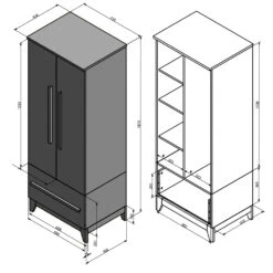 Kinderkleiderschrank "Malia" Anthrazit 70 X 187 Cm Vitalispa 11 Kinderkleiderschrank "Malia" Anthrazit 70 X 187 Cm Vitalispa -Möbel Store m2573 03 ol