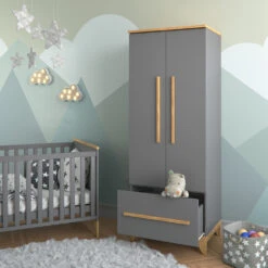 Kinderkleiderschrank "Malia" Anthrazit 70 X 187 Cm Vitalispa 12 Kinderkleiderschrank "Malia" Anthrazit 70 X 187 Cm Vitalispa -Möbel Store m2573 04 ol