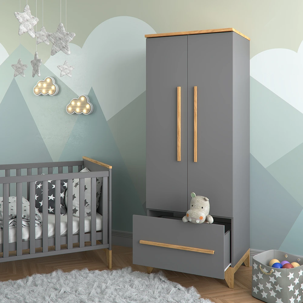 Kinderkleiderschrank "Malia" Anthrazit 70 X 187 Cm Vitalispa 6 Kinderkleiderschrank "Malia" Anthrazit 70 X 187 Cm Vitalispa – Bild 4