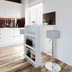 Bartisch Set Weiß 80 X 57 Cm Mit 2 Barhockern Vicco -Möbel Store m2590 hw 04 ol