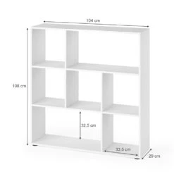 Raumteiler "Nove" Weiß 104 X 108 Cm 7 Fächer Vicco -Möbel Store m2600 03 ol