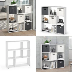 Raumteiler "Nove" Weiß 104 X 108 Cm 7 Fächer Vicco -Möbel Store m2600 08 ol