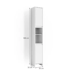 Badschrank "Emma" Weiß 30 X 190 Cm Vicco 12 Badschrank "Emma" Weiß 30 X 190 Cm Vicco -Möbel Store m2613 03 ol