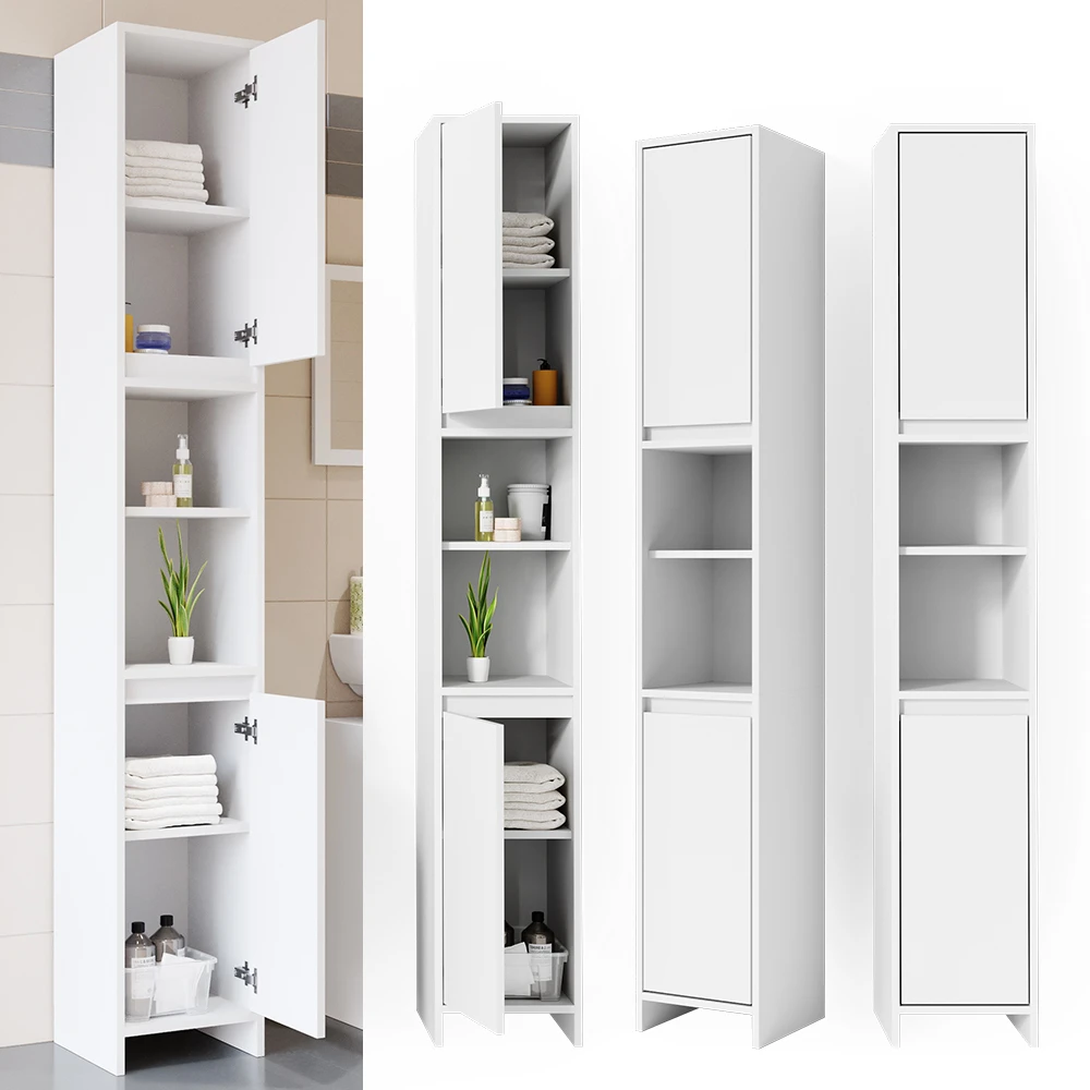 Badschrank "Emma" Weiß 30 X 190 Cm Vicco 10 Badschrank "Emma" Weiß 30 X 190 Cm Vicco – Bild 8