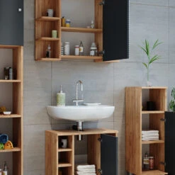 Badmöbel Set "Fynn" Eiche/Anthrazit 2 Teile Vicco 13 Badmöbel Set "Fynn" Eiche/Anthrazit 2 Teile Vicco -Möbel Store m2669 05 ol