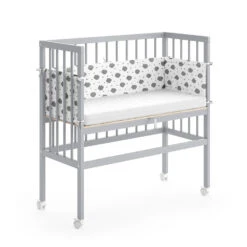 Beistellbett "Sophie" Grau 40 X 90 Cm 1 Seitenschiene Vitalispa