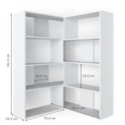 Eckregal "Laine" Weiß 170 X 142 Cm Vicco -Möbel Store m2696 03 ol