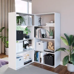 Eckregal "Laine" Weiß 170 X 142 Cm Vicco -Möbel Store m2696 04 ol