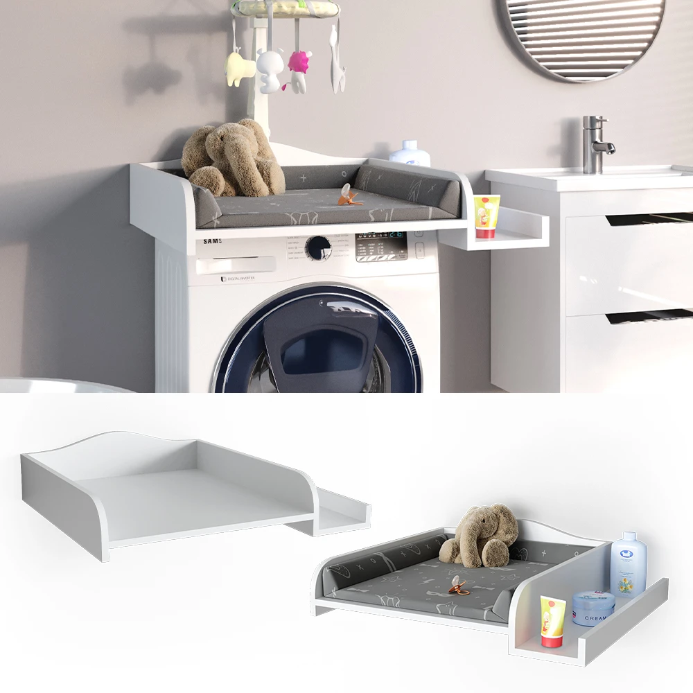 Wickelaufsatz Weiß 83 X 72 Cm Auf Waschmaschine Vicco 4 Wickelaufsatz Weiß 83 X 72 Cm Auf Waschmaschine Vicco – Bild 2