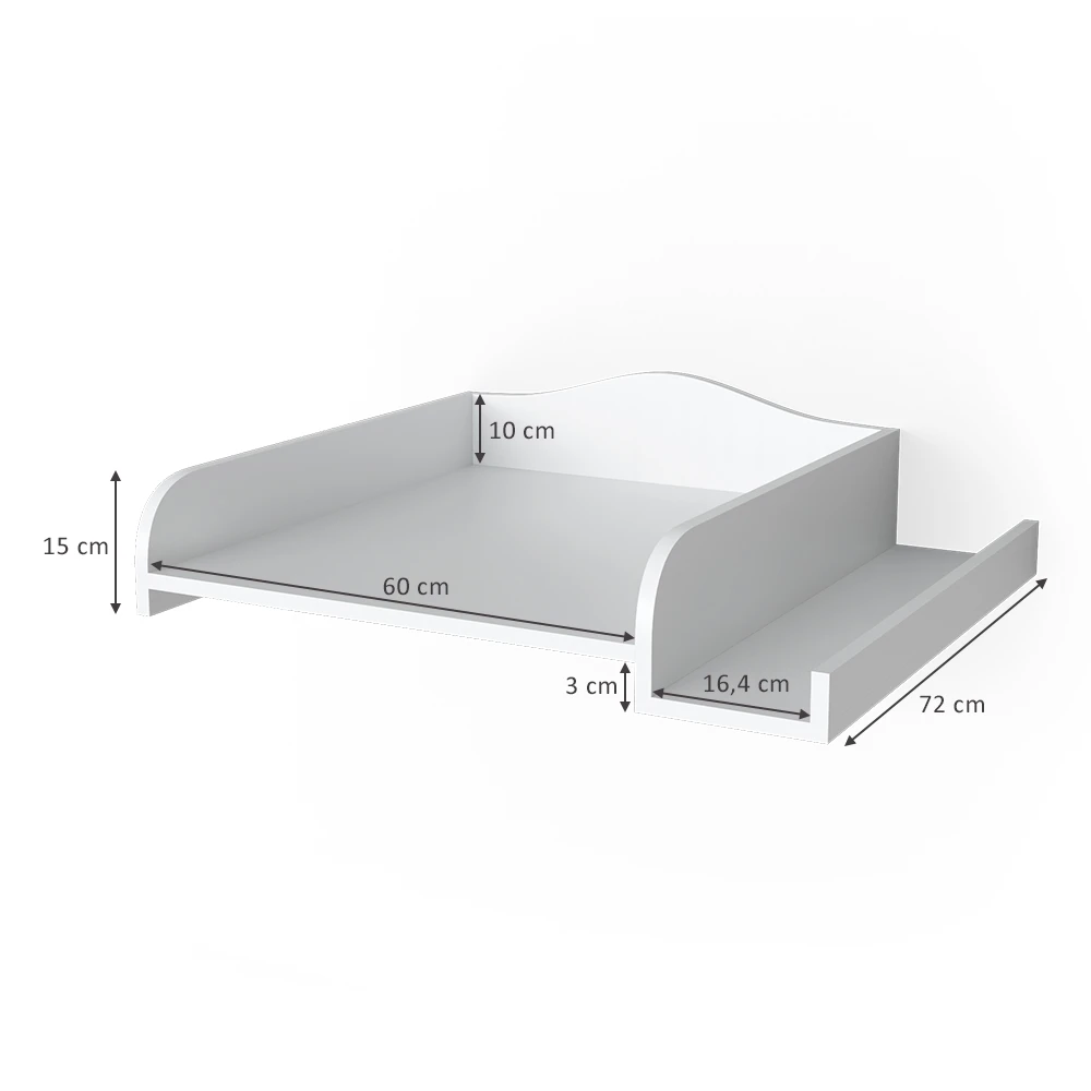 Wickelaufsatz Weiß 83 X 72 Cm Auf Waschmaschine Vicco 5 Wickelaufsatz Weiß 83 X 72 Cm Auf Waschmaschine Vicco – Bild 3
