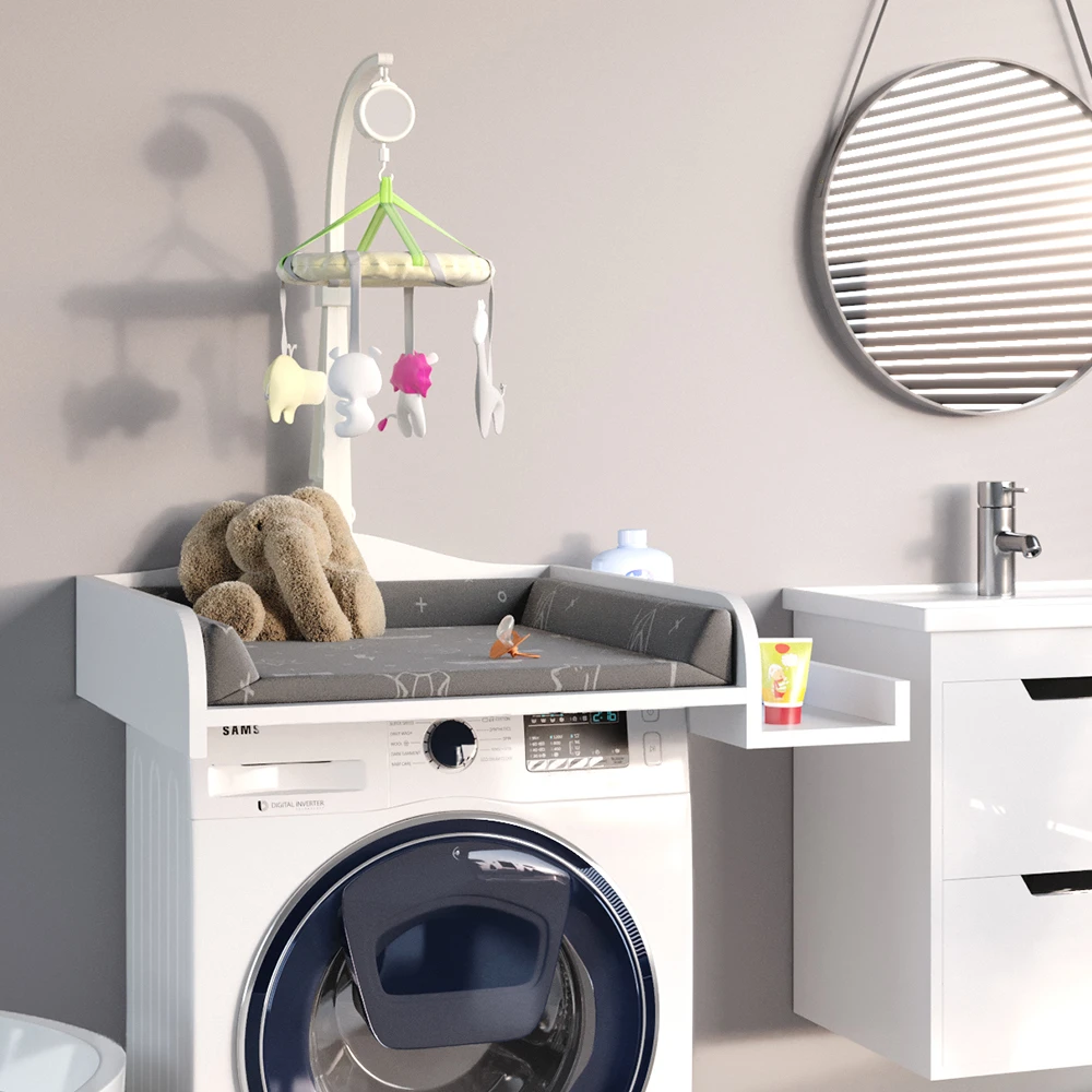 Wickelaufsatz Weiß 83 X 72 Cm Auf Waschmaschine Vicco 7 Wickelaufsatz Weiß 83 X 72 Cm Auf Waschmaschine Vicco – Bild 5