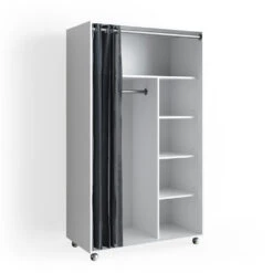 Kleiderschrank "Doros" Weiß 100 X 168 Cm Vicco