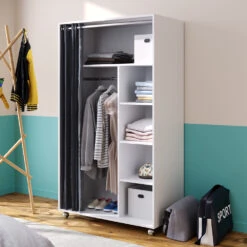 Kleiderschrank "Doros" Weiß 100 X 168 Cm Vicco -Möbel Store m2716 04 ol