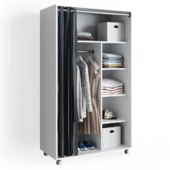 Kleiderschrank "Doros" Weiß 100 X 168 Cm Vicco -Möbel Store m2716 07 ol