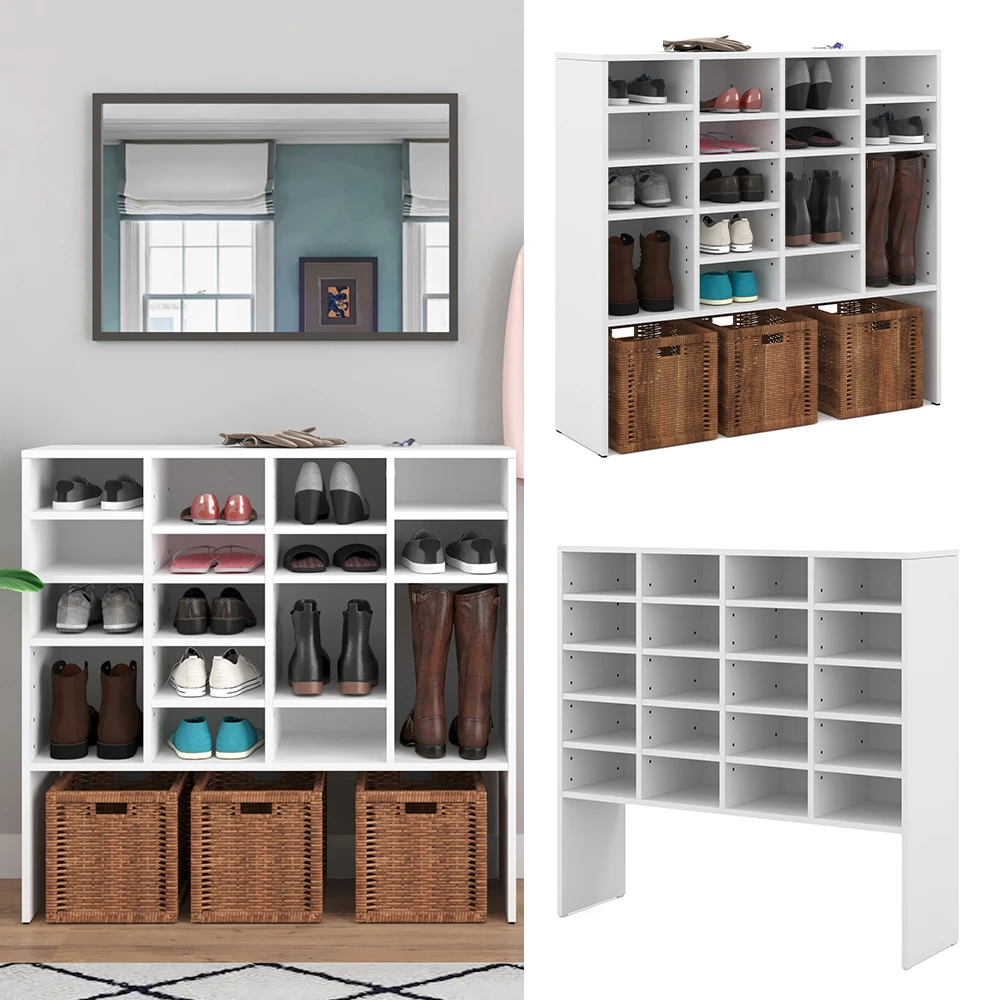 Schuhschrank "Hermia" Weiß 104 X 99 Cm Vicco 4 Schuhschrank "Hermia" Weiß 104 X 99 Cm Vicco – Bild 2