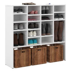 Schuhschrank "Hermia" Weiß 104 X 99 Cm Vicco 16 Schuhschrank "Hermia" Weiß 104 X 99 Cm Vicco -Möbel Store m2723 07 ol