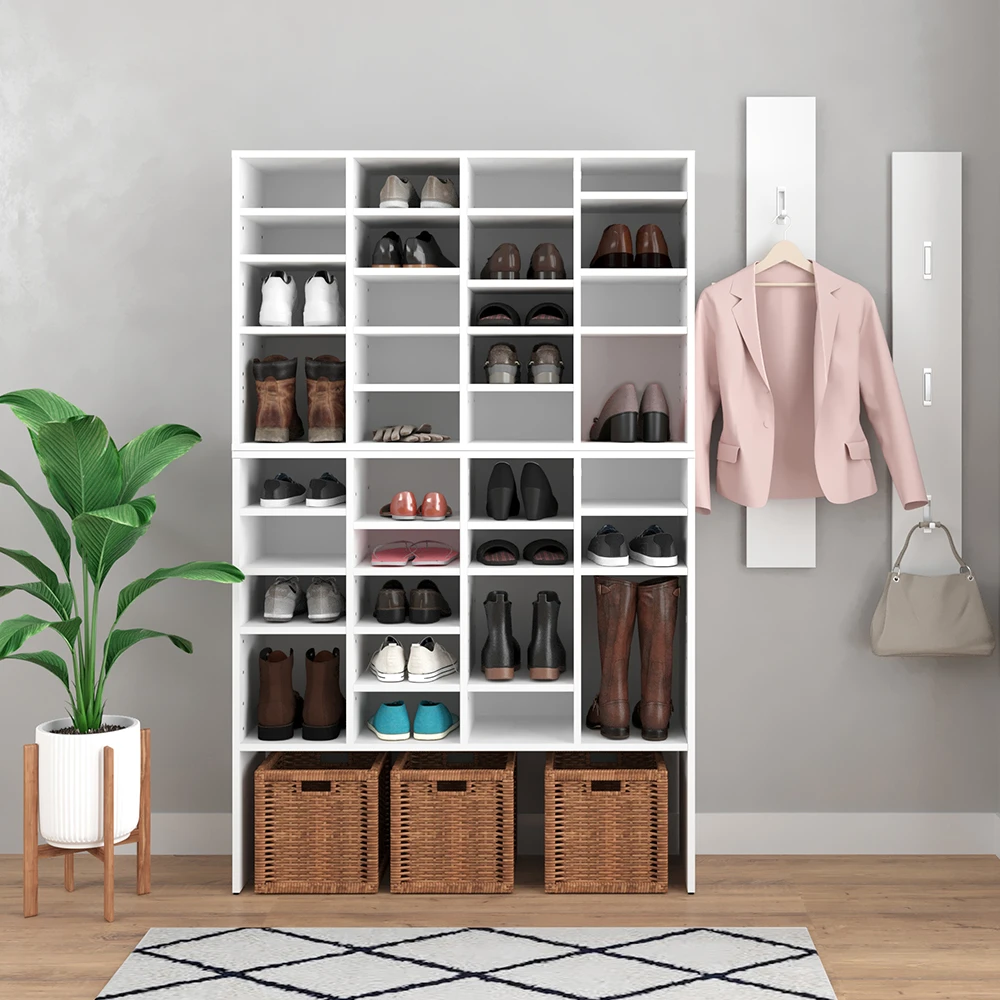 Schuhschrank "Hermia" Weiß 104 X 99 Cm Vicco 10 Schuhschrank "Hermia" Weiß 104 X 99 Cm Vicco – Bild 8