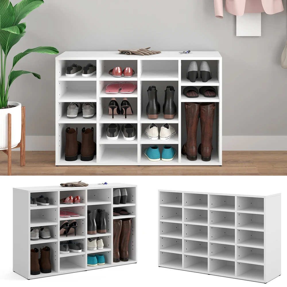 Schuhschrank "Lysander" Weiß 104 X 66 Cm Vicco 4 Schuhschrank "Lysander" Weiß 104 X 66 Cm Vicco – Bild 2