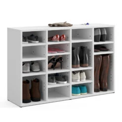 Schuhschrank "Lysander" Weiß 104 X 66 Cm Vicco 16 Schuhschrank "Lysander" Weiß 104 X 66 Cm Vicco -Möbel Store m2726 07 ol