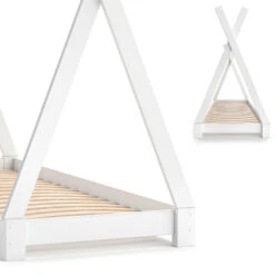 Tipi-Bett "Tipi" Weiß 80x160 Cm Vitalispa -Möbel Store m2744 06 ol