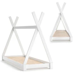 Tipi-Bett "Tipi" Weiß 80x160 Cm Vitalispa -Möbel Store m2744 07 ol