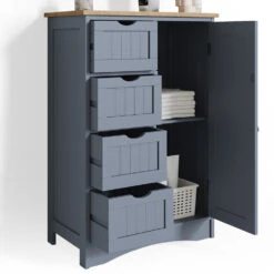 Badschrank "Bianco" Grau 55 X 81 Cm Vicco -Möbel Store m2760 06 ol