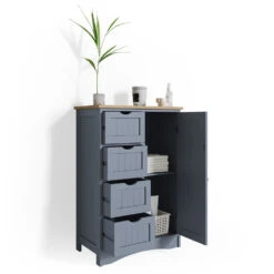 Badschrank "Bianco" Grau 55 X 81 Cm Vicco -Möbel Store m2760 07 ol