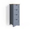 Badschrank "Bianco" Grau 30 X 81 Cm Vicco -Möbel Store m2761 01 ol