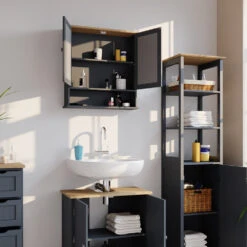 Bad Spiegelschrank "Bianco" Grau 56 X 58 Cm Vicco 13 Bad Spiegelschrank "Bianco" Grau 56 X 58 Cm Vicco -Möbel Store m2762 05 ol