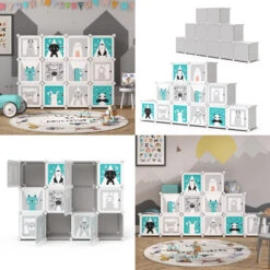 Kinderregal "Andy" Grau 145 X 110 Cm 12 Fächer Vicco 17 Kinderregal "Andy" Grau 145 X 110 Cm 12 Fächer Vicco -Möbel Store m2838 08 ol