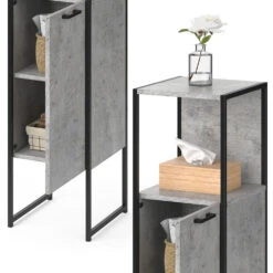 Midischrank "Fyrk" Beton/Schwarz 33 X 120.4 Cm Vicco -Möbel Store m2850 06 ol