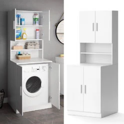 Waschmaschinenschrank "Liana" Weiß 70.5 X 190.5 Cm Vicco -Möbel Store m2855 02 ol