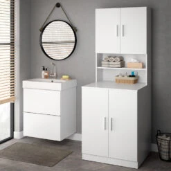 Waschmaschinenschrank "Liana" Weiß 70.5 X 190.5 Cm Vicco -Möbel Store m2855 04 ol