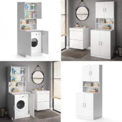 Waschmaschinenschrank "Liana" Weiß 70.5 X 190.5 Cm Vicco -Möbel Store m2855 08 ol