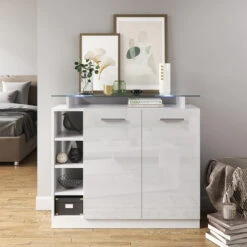 Sideboard "Asti" Weiß Hochglanz 97 X 87 Cm Vicco -Möbel Store m2858 04 ol