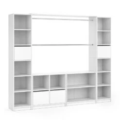 Kleiderschrank "Guest" Weiß 225 X 189 Cm XXL Vicco
