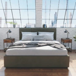 Nachttisch "Fyrk" Eiche Rustikal/Schwarz 43.5 X 66 Cm 2er Set Vicco -Möbel Store m2880 04 ol