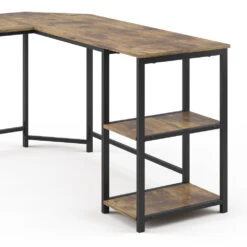 Eckschreibtisch "Fyrk" Eiche Rustikal/Schwarz 138 X 138 Cm Vicco 15 Eckschreibtisch "Fyrk" Eiche Rustikal/Schwarz 138 X 138 Cm Vicco -Möbel Store m2885 06 ol