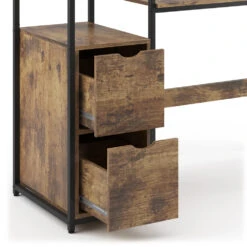 Schreibtisch "Fyrk" Eiche Rustikal/Schwarz 124 X 54 Cm Vicco 16 Schreibtisch "Fyrk" Eiche Rustikal/Schwarz 124 X 54 Cm Vicco -Möbel Store m2887 06 ol