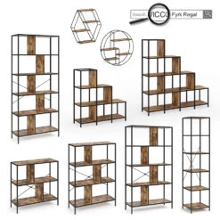 Schreibtisch "Fyrk" Eiche Rustikal/Schwarz 124 X 54 Cm Vicco 19 Schreibtisch "Fyrk" Eiche Rustikal/Schwarz 124 X 54 Cm Vicco -Möbel Store m2887 09 ol