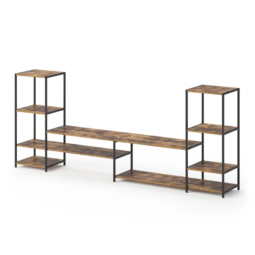 Lowboard "Fyrk" Eiche Rustikal/Schwarz 226 X 93 Cm Vicco 3 Lowboard "Fyrk" Eiche Rustikal/Schwarz 226 X 93 Cm Vicco