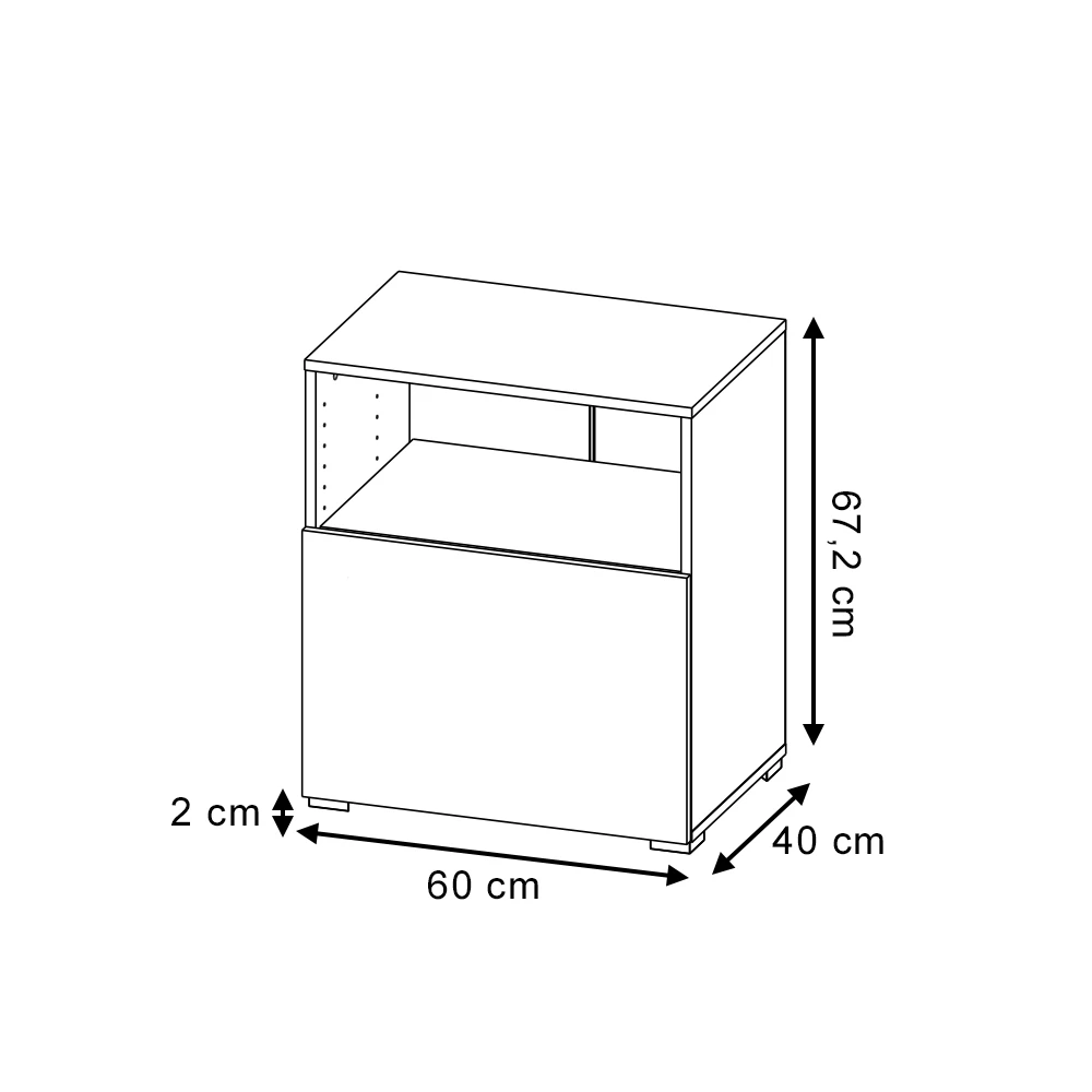 Schrank „Compo“ Klein Anthrazit/Eiche Mit Schublade Vicco 5 Schrank „Compo“ Klein Anthrazit/Eiche Mit Schublade Vicco – Bild 3