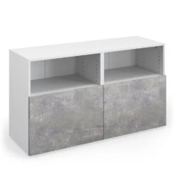 Sideboard "Compo" Weiß/Beton Vicco