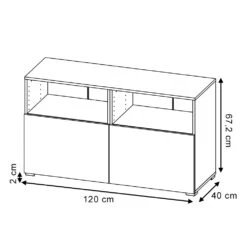 Sideboard "Compo" Weiß/Beton Vicco -Möbel Store m2931 03 ol