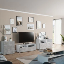 Sideboard "Compo" Weiß/Beton Vicco -Möbel Store m2931 04 ol